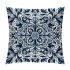 Ulloord  Throw pillow Covers Blue Irregular Flower Pattern Decorative pillow Case Square Cushion Cover Home Decor Sofa Bed Tile Style pillowcase