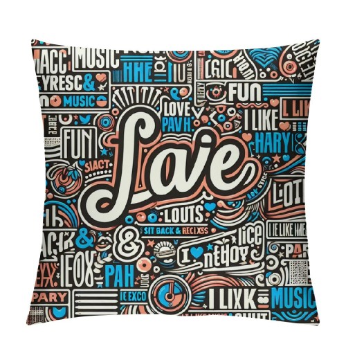  I Like Love Decorative pillow Covers Quote Throw pillow Case Cushion Cover Square Couch Decor Cushion pillowcase