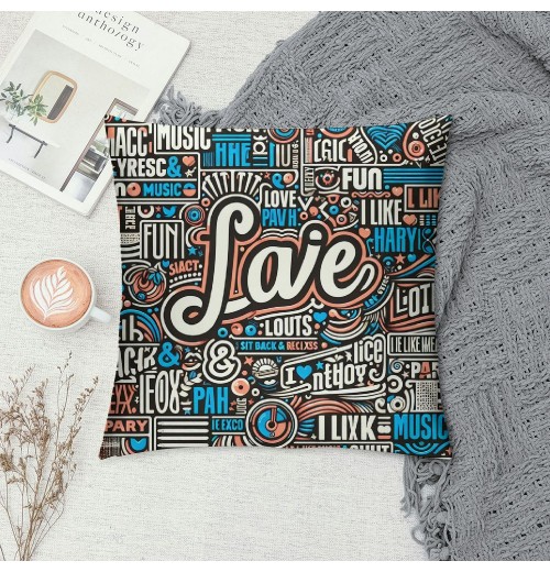  I Like Love Decorative pillow Covers Quote Throw pillow Case Cushion Cover Square Couch Decor Cushion pillowcase