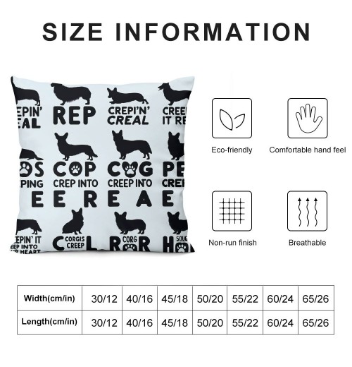  Pattern Black and White Decorative Throw pillow Case Cover , Decorations for Home Bedroom Girls Room Office, Owners Moms Gift,Dog Lovers Gift