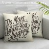 Farmhouse pillow Covers Do More of What Make You Happy Decorative Throw pillow Case Flower pillow Covers for Farmhouse Decor Housewarming Gifts