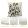 Farmhouse pillow Covers Do More of What Make You Happy Decorative Throw pillow Case Flower pillow Covers for Farmhouse Decor Housewarming Gifts