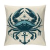 Ulloord Vintage Ocean Marine Life with Anchor Sailboat Lighthouse Throw pillow Case Cover,Funny Nautical Decorations For Home Bedroom Office,Gifts For Marine Life Lovers Women Men Girls Boys