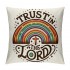 Trust The Lord Throw pillow Case Cover ,Boho Purple Rainbow Decorations for Home Bedroom Girls Room Office,Gifts for Women Faith Girls Teens