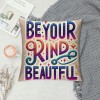 Ulloord Be Your Own Kind of Beautiful Throw pillow Case Cover, Inspirational Quotes Decorations For Home Bedroom Girl Room Dorm,Motivational Gifts For Teen Girls Women Friends Sister Daughter