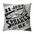 Ulloord Sharks Ocean Animals Themed pillowcase Decorations for Home, Funny I Just Really Like Sharks Ok Throw pillow Cover, Shark Lover Gifts