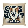 Ulloord Dog Themed pillowcase Decorations for Home, Funny Dog Guess What Throw pillow Cover Double Sided Reversible, Funny Mom Gifts, Pet Dog Lover Gifts