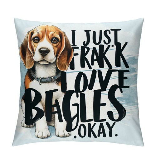 Ulloord Dog Themed pillowcase Decorations for Home, Funny Quote I Just Freaking Love Okay Throw pillow Cover , Dog Lover Gifts, Lover Gifts