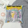 Ulloord Things I Can Control Calming Strategies Mental Health Throw pillow Case Cover ,Boho Rainbow Colors Decorations For Home School Counselling Office Therapy Office,Boys Girls Teens Gifts