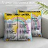 Ulloord Things I Can Control Calming Strategies Mental Health Throw pillow Case Cover ,Boho Rainbow Colors Decorations For Home School Counselling Office Therapy Office,Boys Girls Teens Gifts