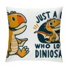 Ulloord Just a Boy Who Loves Dinosaurs Decorative Throw pillow Case Cover ,Funny Dinosaur Dino Decorations for Home Bedroom Boy Room Dorm Office Car,Gifts for Dinosaur Lovers Kids Boys