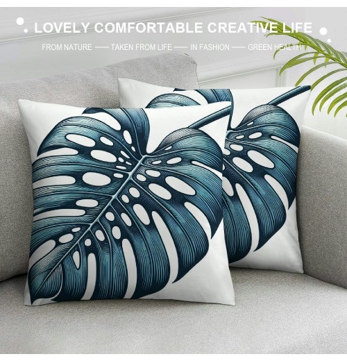 Palm Leaves Decorative Throw pillow Cover Case Palm Leaves Leaf Outdoor Home Plant Cushion Cover