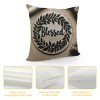 Ulloord &nbsp;Blessed Wreath Throw pillow Covers Home Modern Farmhouse pillow Cover&nbsp;Housewarming Gifts Family Room Decor Square Cushion Cover for Sofa