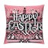 Ulloord Pink Happy Easter pillow Covers Black and White Buffalo Check Plaid Rabbit Bunny Easter Home Decor Throw pillow Cases Cute Animals Farmhouse Outdoor Sofa Couch Cushion Cover