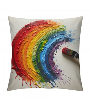 Ulloord  Rainbow Throw pillow Covers Home pillow Cover Colourful Rainbow pillow Case Hidden Zipper Closure Cushion Cover for Sofa Couch Bedroom Decor pillowcases(Rainbow)