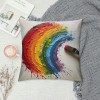 Ulloord  Rainbow Throw pillow Covers Home pillow Cover Colourful Rainbow pillow Case Hidden Zipper Closure Cushion Cover for Sofa Couch Bedroom Decor pillowcases(Rainbow)