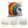 Ulloord  Rainbow Throw pillow Covers Home pillow Cover Colourful Rainbow pillow Case Hidden Zipper Closure Cushion Cover for Sofa Couch Bedroom Decor pillowcases(Rainbow)