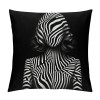 Ulloord Black and White Zebra Stripe Throw pillow Covers Summer Tropical Jungle Animals African Wildlife Exotic Decorative pillow Cases Cushion Cover for Sofa Couch Home Decor