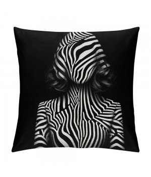 Ulloord Black and White Zebra Stripe Throw pillow Covers Summer Tropical Jungle Animals African Wildlife Exotic Decorative pillow Cases Cushion Cover for Sofa Couch Home Decor