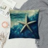 Ulloord  Vintage Starfish pillow Cover Ocean Blue Series Nautical Decorative pillow Covers Beach Theme Cushion Cover Home Decor pillowcase