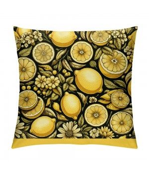 Ulloord Farm Fresh Lemon Throw pillow Covers Summer Lemon Truck Outdoor Farmhouse pillow Cases with Hidden Zipper Decor Home Sofa Bedroom