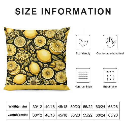 Ulloord Farm Fresh Lemon Throw pillow Covers Summer Lemon Truck Outdoor Farmhouse pillow Cases with Hidden Zipper Decor Home Sofa Bedroom