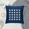 Ulloord  Patriotic July 4th Throw pillow Covers Geometric Stars Square Cushion Cover USA Star pillow Cases Navy Blue Background pillowcases for Couch Sofa Bed Car