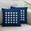 Ulloord  Patriotic July 4th Throw pillow Covers Geometric Stars Square Cushion Cover USA Star pillow Cases Navy Blue Background pillowcases for Couch Sofa Bed Car