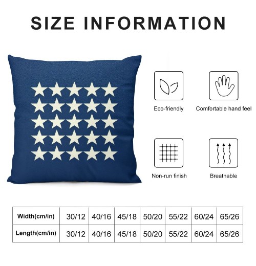 Ulloord  Patriotic July 4th Throw pillow Covers Geometric Stars Square Cushion Cover USA Star pillow Cases Navy Blue Background pillowcases for Couch Sofa Bed Car