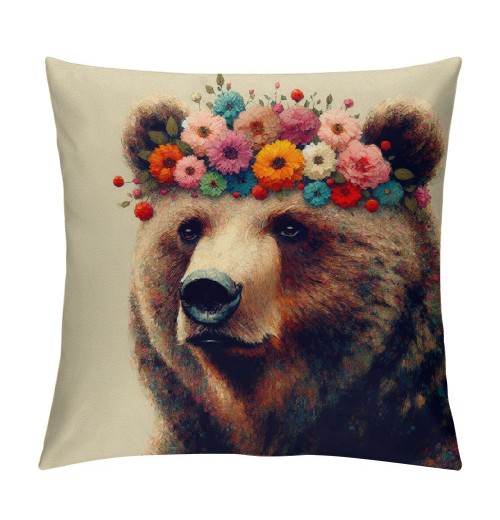 Lovely pillow Covers Cute Animals with Throw pillow Case Cushion Cover Home Sofa Decorative