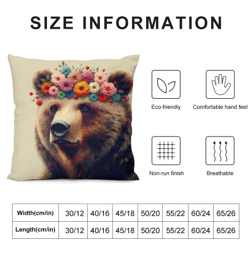 Lovely pillow Covers Cute Animals with Throw pillow Case Cushion Cover Home Sofa Decorative