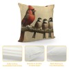 Ulloord &nbsp;Cardinal Birds Throw pillow Covers Red Christmas Bird Farmhouse pillow Cover&nbsp;Adorable Animals pillow Cases Xmas Outdoor pillows Sofa Couch&nbsp;Decoration (Birds)