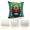 Ulloord Throw pillow Case American Football with Green&nbsp;Rectangular Stripe Background Throw pillow Covers Print Cushion Cover for Home Sofa Couch