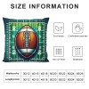 Ulloord Throw pillow Case American Football with Green&nbsp;Rectangular Stripe Background Throw pillow Covers Print Cushion Cover for Home Sofa Couch