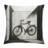 Ulloord pillow Cover Black Bicycle pillowcase Square Retro Bike Cushion Cover Outdoor Decor Home Sofa Couch Bedroom