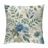 Ulloord  Gray Flower Oil Painting Throw pillow Covers Graceful Floral Flower Decorative Throw pillow Cover Square Art Prints Sofa Decor