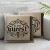 Ulloord Be Our Guest Quote pillow CoverSquare Home Decorative Throw pillow Case Cushion Covers