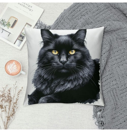  pillow Covers Animal&nbsp;Adorable Cat Decorative pillow Covers Oil Painting pillowcase Square Cushion Covers