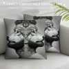 Ulloord Grey Wolf Bear Throw pillow Covers&nbsp;Modern Style Watercolor Animals Farmhouse pillows Cases Square Cushion Cover&nbsp;Standard pillowcase for Sofa