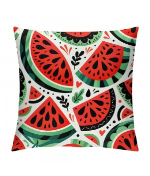  Hello Summer Throw pillows Covers&nbsp;Cool Pieces Pattern&nbsp;Watercolor Throw pillow Cover Beach Fruits Decor pillow Case for Sofa