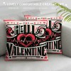 Ulloord  Hello Valentine Throw pillow Cover Red Love Heart Happy Valentine’s Day Anniversary Wedding Holiday Farmhouse Decorations pillows Cushion Case