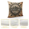 Ulloord  Vintage Wood Throw pillow Covers Happy Camper Decorative pillows Cover Square Adventure Awaits Quote pillowcase Home Decor