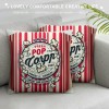 Ulloord Movie Theater Time Throw pillow Covers Fresh Popcorn Icons Decorative pillowcase Red and White Stripe Cushion Case Cover Home Decor for Couch