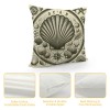 Ulloord  Vintage Ocean Throw pillow Covers Marine Life Starfish Conch Shell Decorative Throw pillow Case Nautical Compass Pattern pillow Cover