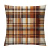  Orange Buffalo Plaid pillow Covers Fall Decor Farmhouse Decoration Throw pillow Cases Thanksgiving Day Cushion Cover for Outdoor Sofa Couch