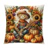 Ulloord  Throw pillow Covers Pumpkin Sunflower&nbsp;Maple Leaf Scarecrow Wreath Decorative Throw pillow Case Fall Flower Plant pillowcase Home Decor Sofa Couch