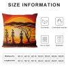  Throw pillow Covers Oil Painting African Art Ethnic Tribe Lady Livingroom Decorative pillow Cases Home Decor Square pillowcases (, OP-African)