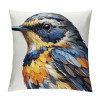 Ulloord Throw pillow Covers Robin Bird in Tree Branch Decorative Super Soft Oil Painting Floral Tree Bird Animal pillow Case Cushion Cover