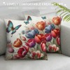  Floral Throw pillow Covers Vintage s Flowers with Butterfly Farmhouse pillow Cover Rustic Home Decor Outdoor pillow Case Cushion Cover