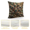 Ulloord &nbsp;Peacock Feathers Decorative Throw pillow Covers pillows Case Square Oil Painting Cushion Cover pillowcases with Zipper Home Decor&nbsp;Couch Patio Super Soft 